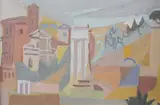 Paysage antique by André Lhote, Aquarelle et gouache sur carton, sold May 2022