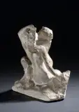 Deux Bacchantes s'enlaçant ou La Faunesse et la Nature ou La Nature Modèle créé vers 1894 by Auguste Rodin, Plâtre, sold May 2022