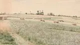 Paysage aux champs by Jean-Baptiste Millet, Aquarelle, sold Jun 2020