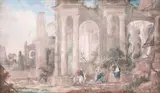 L'Adoration des bergers by Pierre Antoine Patel le Jeune, Gouache sur vélin marouflé sur panneau, sold Jun 2020