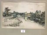 Vue de Bourges ? by Frank Myers Boggs, Aquarelle sur traits de crayon noir, sold Jun 2020