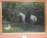 Cavalière en promenade en forêt by Mery Claude, Aquarelle, sold Jun 2020