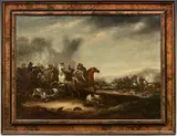 Scène de bataille by Jan Martszen de Jonge, Panneau de chêne, trois planches, renforcé, sold Jun 2020