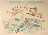 Les Jupitiens by Roberto Matta, Lithographie en couleurs, sold Dec 2019
