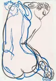 Étude de nu (fond rose) by Jean Negulesco, Lithographie en couleurs, sold Dec 2019
