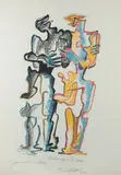 La Belle et la Bête by Ossip Zadkine, 1967, Lithographie en couleurs pour l'Hommage à Rodin, sold Dec 2019