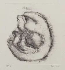 Petit torse violet by Jean Fautrier, 1947, Eau-forte et aquatinte en couleurs sur vélin d'Auvergne, sold Dec 2019