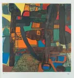 Safranda by Maurice Estève, 1969, Lithographie en couleurs sur Japon nacré, sold Dec 2019