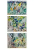 Les planches à voile by Jean Cluseau-Lanauve, 1983, Aquarelle, sold Jul 2019