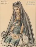 Femme des Mribet by Jean Besancenot-Girard, Crayon et aquarelle sur papier, sold Nov 2019