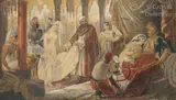 Le marchand d’esclaves by Louis-François Aubry, 1821, Aquarelle et gouache sur traits de crayon sur papier, sold Nov 2019