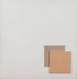 Hommag(e) au carr(é)e XXXIV, Blanc 09 by Sato-Satoru, Acrylique et panneaux vissés sur toile marouflée sur panneau et collage, sold Jun 2019