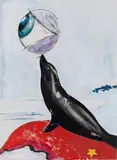 Sans titre by Roland Topor, 1990, Aquarelle, gouache et encre sur papier cartonné, sold Jun 2019