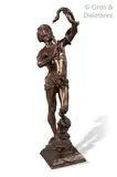 Le charmeur de serpent by Auguste de Wever, Épreuve en bronze à patine brune, sold Jun 2019