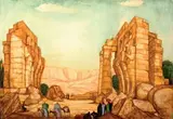 Ruines de temple Egyptien by André Maire, 1939, Gouache, sold Jun 2009