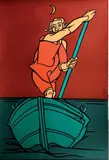 La barque, circa 1980 by Valerio Adami, Lithographie en couleurs, épreuve signée et numérotée VII / XII, sold Jun 2009