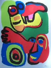 Le clown by Karel Appel, 1975, Lithographie en couleurs, épreuve signée et numérotée, sold Mar 2009
