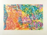 To be little consciousness by Nancy Graves, 1991, Aquatinte et vernis mou réhaussée à la feuille d'or et argent, sold Sep 2012