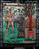 Alchimikum Liberatum by Robert Combas, 1991, Lithographie en couleurs et rehauts de dessins au feutre argenté, sold Sep 2012