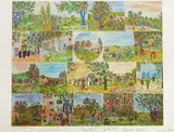 Story board de Jean de Florette by Michel Loeb, Lithographie sur papier signée en bas à gauche avec les signatures de Claude Berri, Yves M, sold Sep 2012