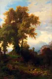 Scène pastorale dans un paysage montagneux by Alessandro Castelli, Toile datée et signée en bas à droite, sold Jun 2012