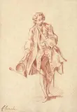 Etude pour «le médecin malgré lui by François Boucher, Sanguine (rousseurs), sold Jun 2012