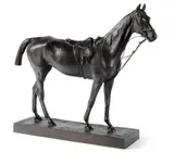 Cheval avant la course by Joseph Cuvelier, Bronze patiné, sold Jun 2012