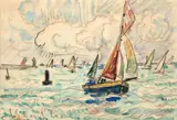 Bateaux by Paul Signac, 1928, Aquarelle et crayon sur papier, sold Jun 2012