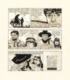* Sergent Kirk by Hugo Pratt, Encre de Chine et collage sur carton pour la planche de fin d'un épisode de cette série, sold Apr 2023