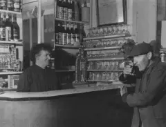 Le buveur, à Plouezec, Bretagne by Pierre Jahan, 1963, Tirage argentique postérieur sur papier baryté, copyright du photographe, sold Oct 2026