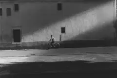 Le cycliste, jeu de lumière by Christian Louis, 1988, Tirage argentique d’époque sur papier baryté, légende manuscrite et cachet du photographe, sold Oct 2026