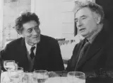 Giacometti et Ernest Pignon à Rome by Hélène Parmelin, 1959, Tirage argentique postérieur, légendé et daté par Hélène Parmelin au dos Photographie :, sold Oct 2026