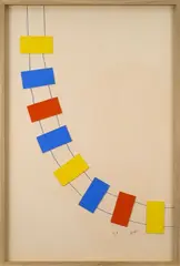 Composition géométrique by Albert Chubac, 1980, Collage signé et numéroté, sold Jun 2022