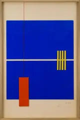 Composition géométrique by Albert Chubac, 1980, Collage signé et numéroté, sold Jun 2022