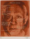 Picasso Blues (version orange) by André Verdet, 1974, Lithographie signée et numérotée XI/XL Exécutée par André Verdet au lendemain de la dispar, sold Jun 2022