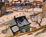 The Green House by A. Y. Jackson, oil on board, sold Nov 2018