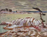 November, Georgian Bay by A. Y. Jackson, 1920, oil on canvas, sold Nov 2018