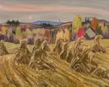 Autumn Evening, Gatineau by A. Y. Jackson, oil on canvas, sold Nov 2018