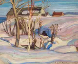 The Creek, St. Tite des Caps by A. Y. Jackson, oil on board, sold May 2018