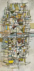 Floating Forms by Gordon A. Smith, oil on canvas, sold Nov 2018