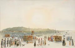 The Pont at Quebec - 1831 by James Pattison Cockburn, 1831, watercolour on card, sold Nov 2018