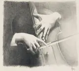 A Master's Hands by Myfanwy Pavelic, 1975, pencil on paper, sold Nov 2018