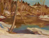 Picanoc River by A. Y. Jackson, 1955, oil on board, sold Oct 2018