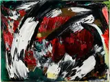 Untitled (No. 142) by Marcelle Ferron, oil on canvas, sold Sep 2018