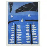 Antibes by Julian Trevelyan, Etching and aquatint in colors, sold Oct 2022