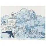 Aix-en-Provence by Julian Trevelyan, Etching and aquatint in colors, sold Oct 2022