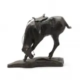 Riderless Horse (Lone Horse) by Wolfgang Pogzeba, Bronze, sold Sep 2022