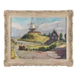 A View in Veere, Holland by Alfred Van de Velde, Oil on canvas, sold Sep 2022