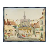 Carnival in a Town Square by André Bouquet, Oil on canvas, sold Sep 2022