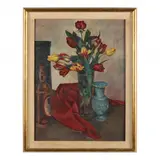 Floral Still Life by Eugène Corneau, Oil on canvas, sold Sep 2022